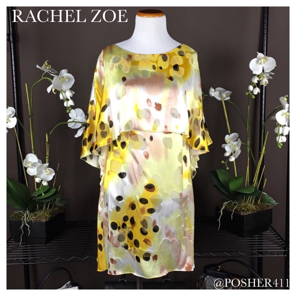 NWOT RACHEL ZOE BURNOUT SILK DRESS