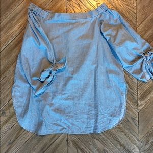 Tibi off shoulder chambray tunic!  Size 4