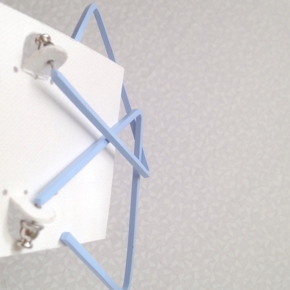 Jewelry - blue 2.5" triangle earrings Jewelry - blue 2.5" triangle earrings