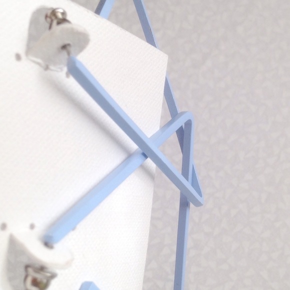 Jewelry - blue 2.5" triangle earrings Jewelry - blue 2.5" triangle earrings