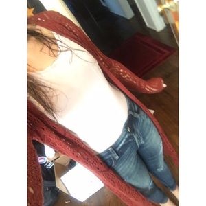 NWOT Long auburn Charlotte ruse cardigan