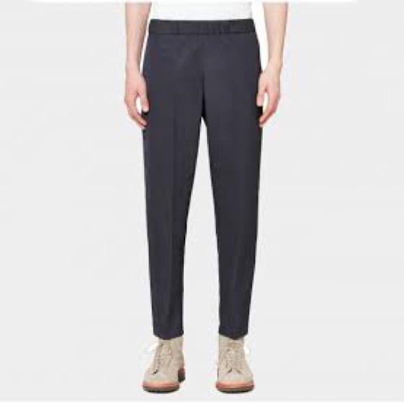 Lou Dalton - elastic pleated sweat pant dark navy