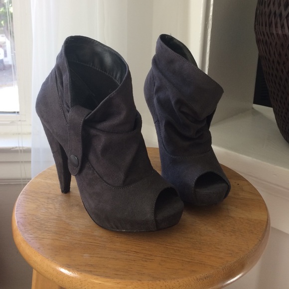 Peep Toe Ankle Booties