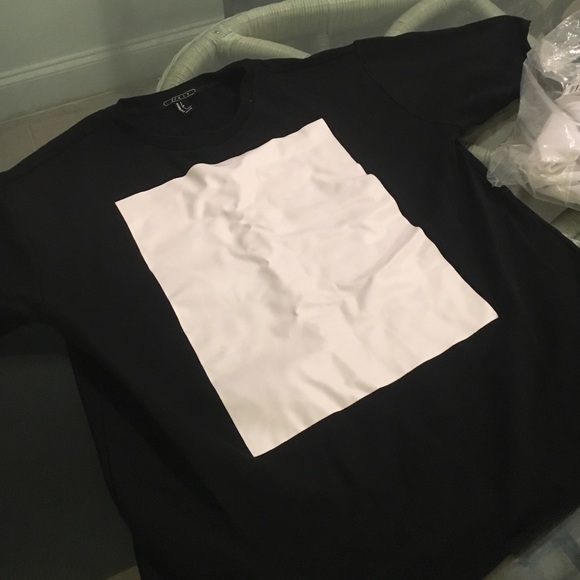 21 Men black with white square sweater