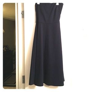 Navy blue mid length dress