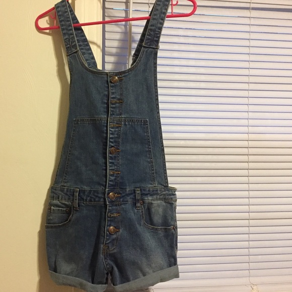 Hope's denim overall shorts. - Picture 1 of 3