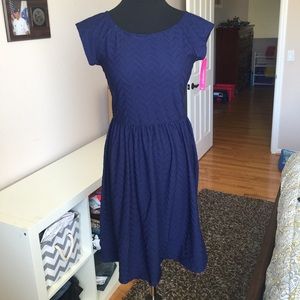 NWT Navy, Chevron Stitch Dress