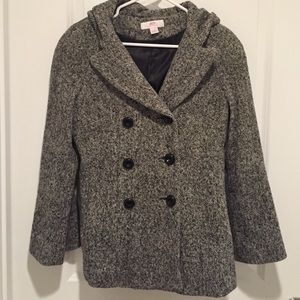 Black and white Pea Coat
