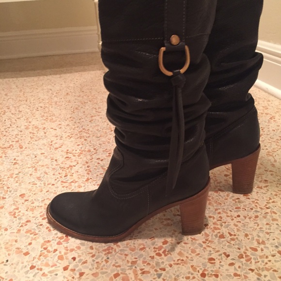 Authentic Coach black leather boots