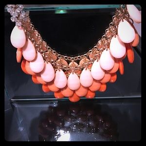 Orange beaded necklace