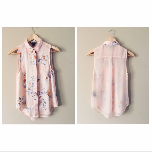 Button up floral blouse