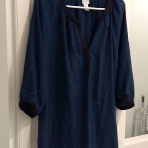 💕Dark green & black trim silky maternity tunic