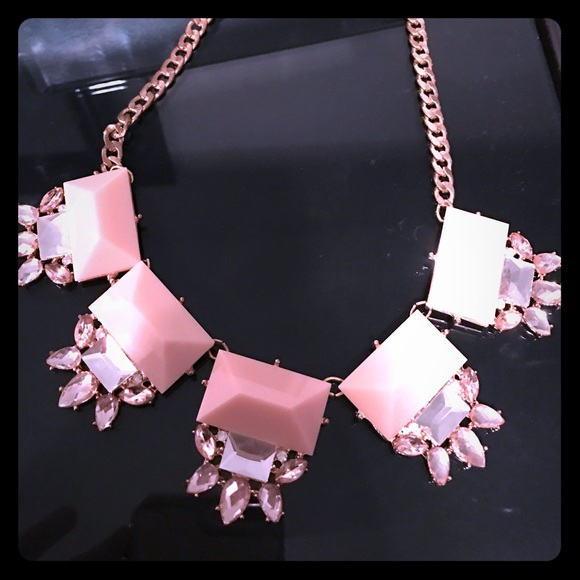 Pink and rhinestone necklace