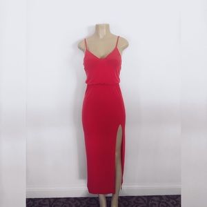 MACYS // Red Hot Slit Dress