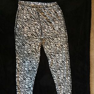 Zebra print thermal pajama pants
