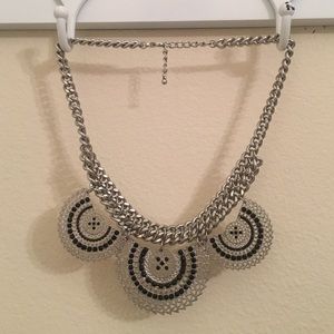Boho silver necklace