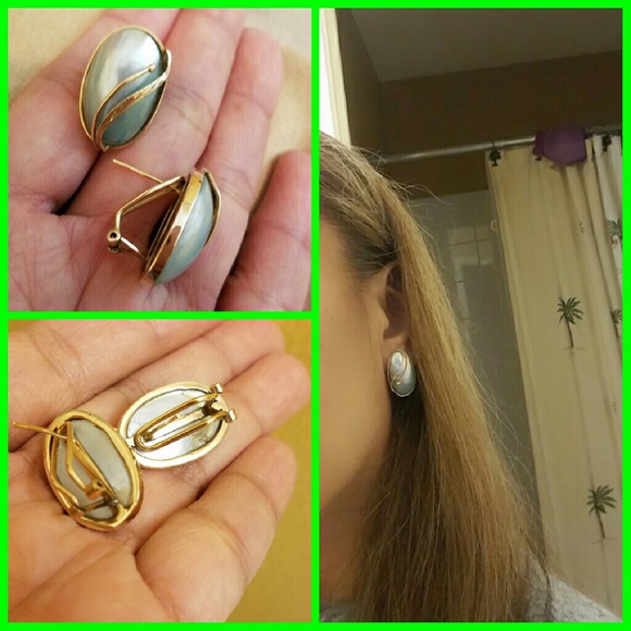 10KT  PEARL EARRINGS & RING SET - Picture 3 of 4