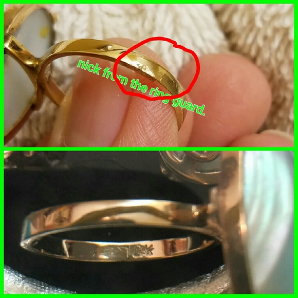 10KT  PEARL EARRINGS & RING SET - Picture 4 of 4