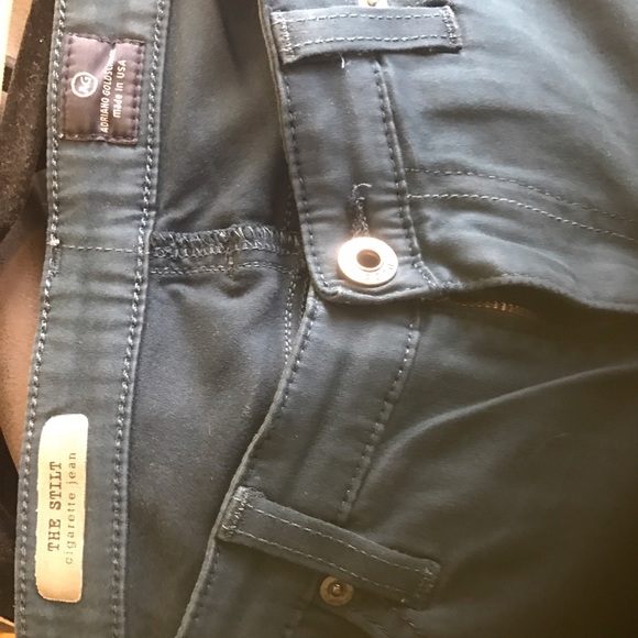 Adriano Goldschmeid AG Jeans teal sateen Sz30 - Picture 3 of 4