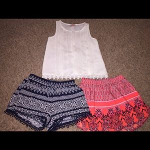 Girls dressy shorts and top