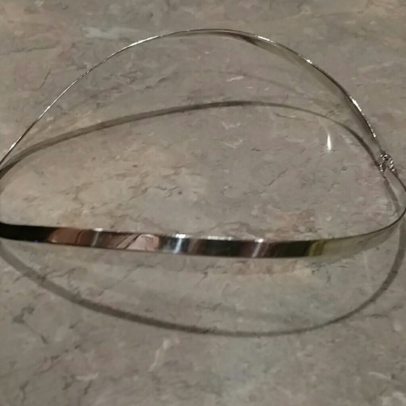 Solid Sterling Silver Choker Neckwire - image 4