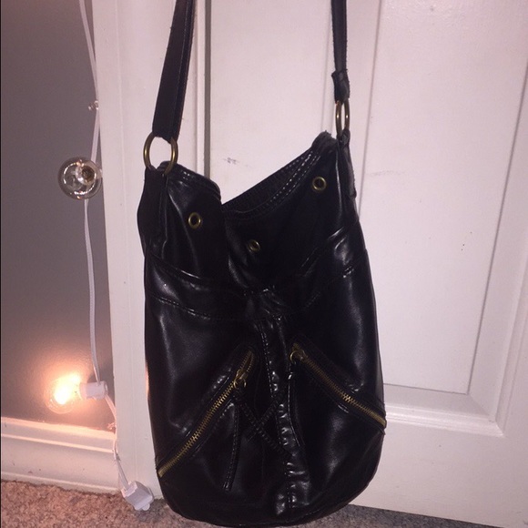Black Leather Purse