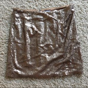 Tobi Gold Sequin Skirt