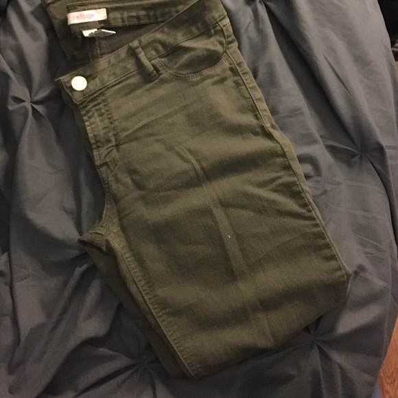 Olive green skinny jeans