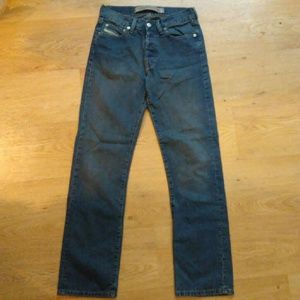 Jeans Diesel Ronhar Stretch Taille 38 Femme - Coupe Wide-leg, Bleu, Très Bon état Occasion