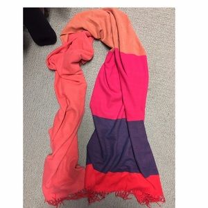 Multi colored long and wide scarf