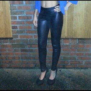 Leather tights