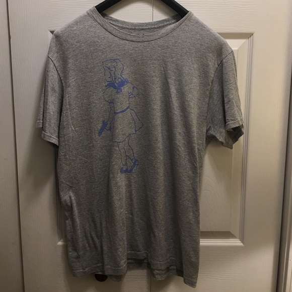 Awesome Local Artist Painted Tee - Girl & Gun