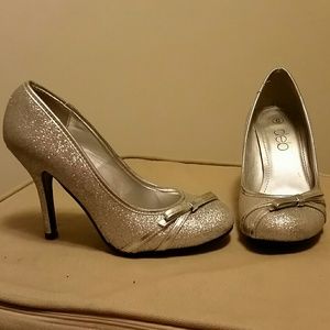 Deb Sparkly silver heels