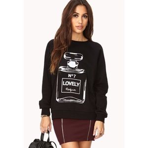 Lovely No 7 Black/Silver Crewneck