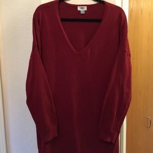 Burgundy V-Neck Old Navy Sweater (XXL)