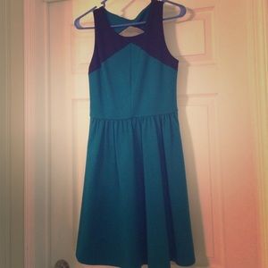 A sea foam green and black Jessica Simpson dress!