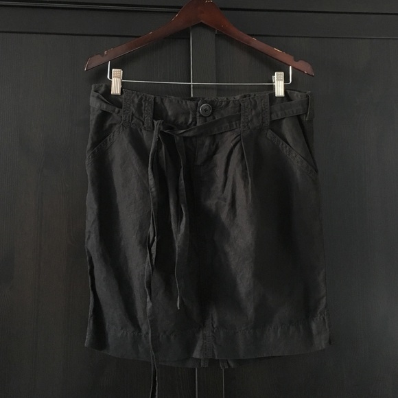 James Perse black linen skirt NWT