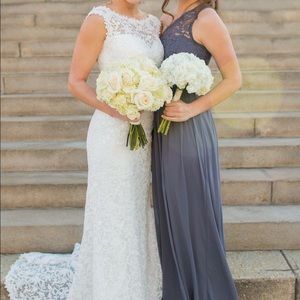 Gray One Shoulder Formal Dress