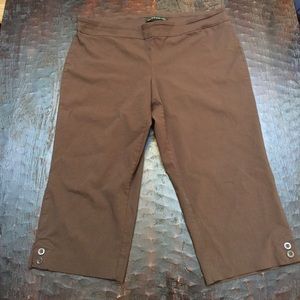 Brown Zac & Rachel Stretch Capris (18W)