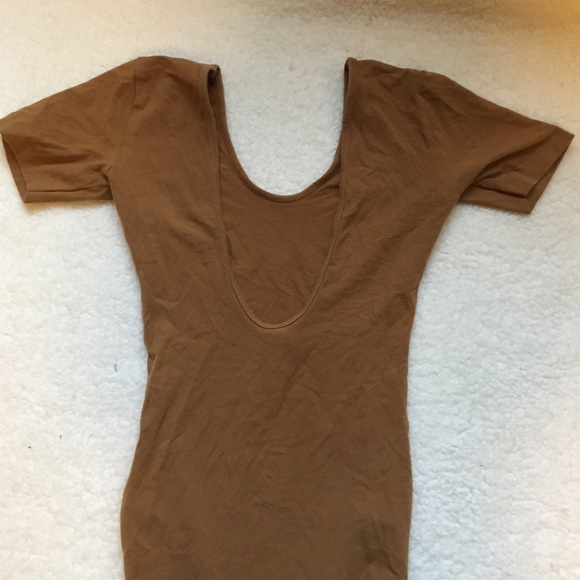 *Sold* Camel Colored AA Fitted Body Suit - Picture 2 of 3