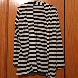 Black & white stripped cardigan.