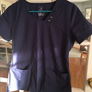 Navy blue scrub top