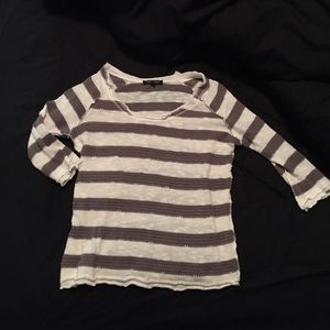 White and grey sweater