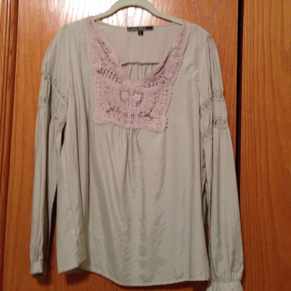 Beige long sleeve top