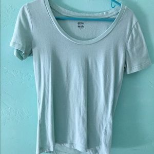 Kirra Baby Blue Scoop Neck Tee