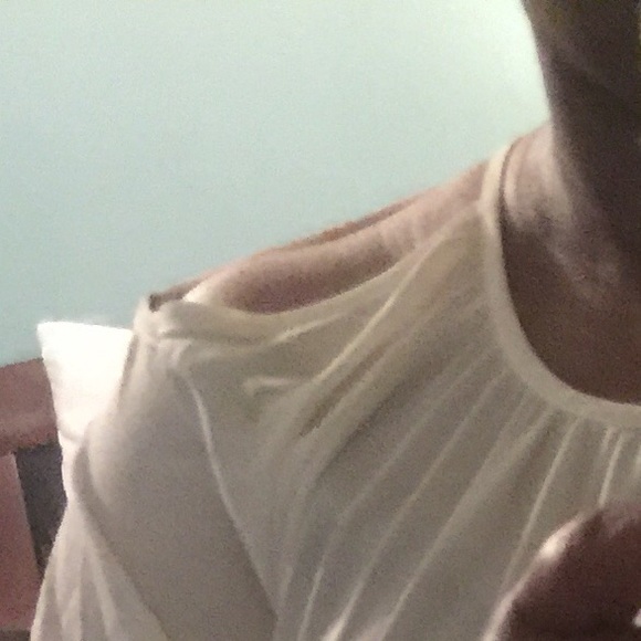 New cream tunic with lace with COLD SHOULDER