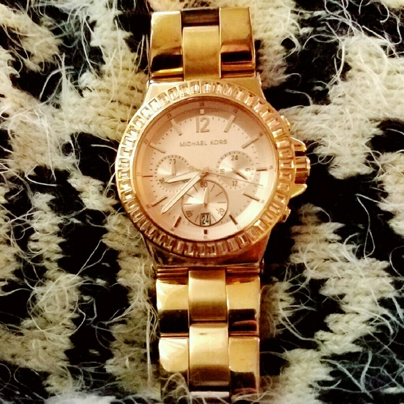 MICHAEL KORS WATCH ROSE GOLD BAGUETTES - Picture 2 of 3