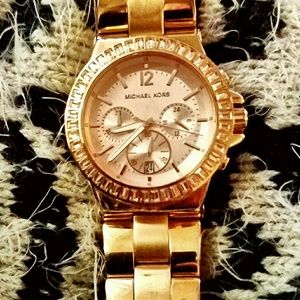 MICHAEL KORS WATCH ROSE GOLD BAGUETTES