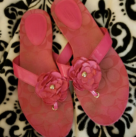 Coach Pink Poppy Sandals