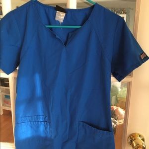Blue scrub top